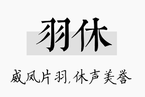 羽休名字的寓意及含义