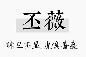 丕薇名字的寓意及含义