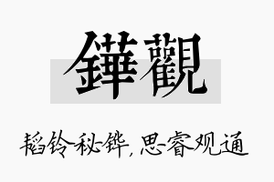 铧观名字的寓意及含义