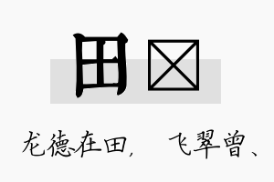 田翾名字的寓意及含义