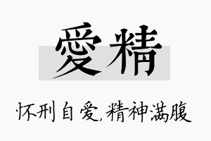 爱精名字的寓意及含义