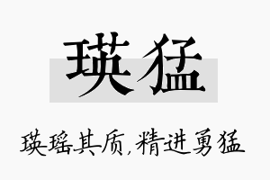 瑛猛名字的寓意及含义