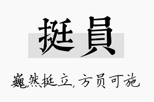 挺员名字的寓意及含义