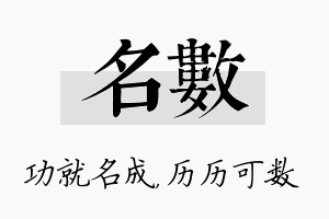 名数名字的寓意及含义