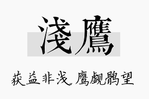 浅鹰名字的寓意及含义