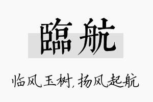 临航名字的寓意及含义