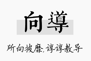 向导名字的寓意及含义