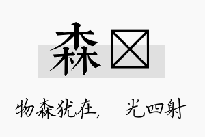 森燚名字的寓意及含义