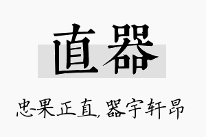 直器名字的寓意及含义