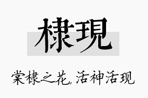 棣现名字的寓意及含义