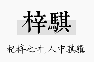 梓骐名字的寓意及含义