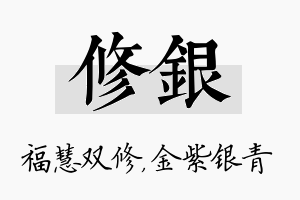 修银名字的寓意及含义