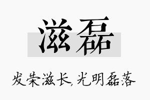 滋磊名字的寓意及含义