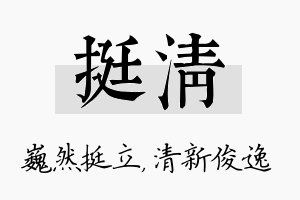 挺清名字的寓意及含义