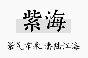 紫海名字的寓意及含义