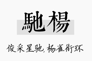 驰杨名字的寓意及含义