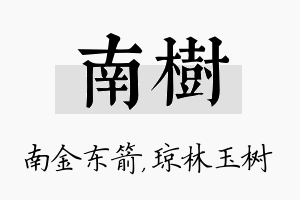 南树名字的寓意及含义