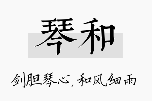 琴和名字的寓意及含义