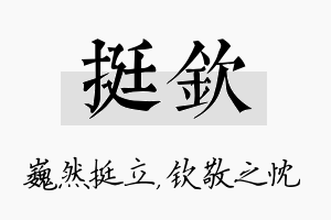 挺钦名字的寓意及含义