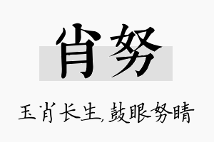 肖努名字的寓意及含义