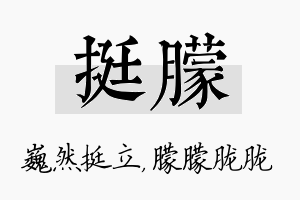 挺朦名字的寓意及含义