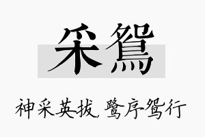 采鸳名字的寓意及含义