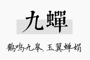 九蝉名字的寓意及含义