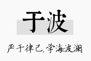 于波名字的寓意及含义