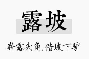 露坡名字的寓意及含义