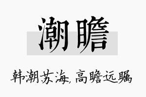 潮瞻名字的寓意及含义