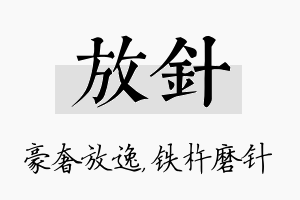 放针名字的寓意及含义