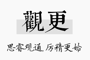 观更名字的寓意及含义