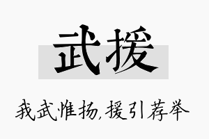 武援名字的寓意及含义