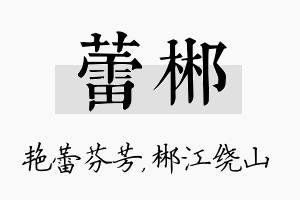 蕾郴名字的寓意及含义