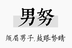 男努名字的寓意及含义