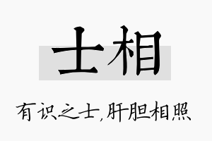 士相名字的寓意及含义