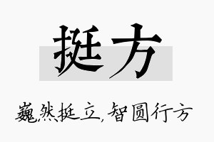 挺方名字的寓意及含义