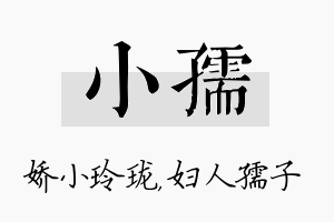 小孺名字的寓意及含义