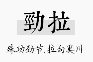 劲拉名字的寓意及含义