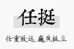 任挺名字的寓意及含义