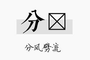 分翯名字的寓意及含义