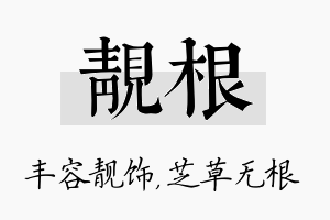 靓根名字的寓意及含义