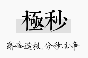 极秒名字的寓意及含义