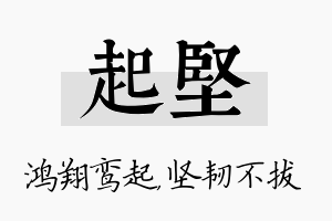 起坚名字的寓意及含义