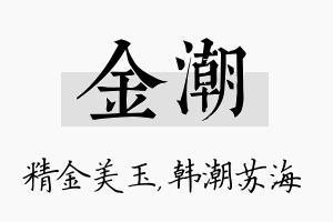 金潮名字的寓意及含义