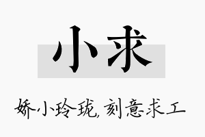 小求名字的寓意及含义