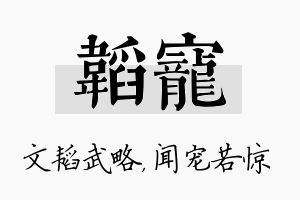 韬宠名字的寓意及含义