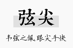 弦尖名字的寓意及含义