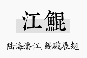 江鲲名字的寓意及含义