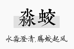 淼蛟名字的寓意及含义